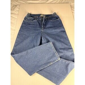 LL Bean Original Fit Jeans Blue Denim Womens Size 8 Regular Classic Lined 30/27